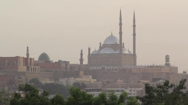 Mešita Muhammada Aliho Srdci Citadely Káhiře Egypt — Stock video