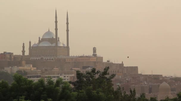 Mosque Muhammad Ali Heart Citadel Cairo Egypt — Stockvideo