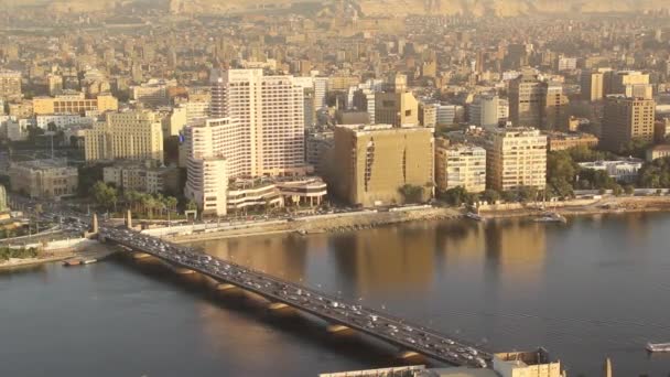 Beautiful View Center Cairo Zamalek Island Cairo Tower Cairo Egypt — Stock Video