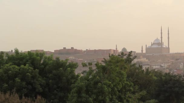 Moskee Van Muhammad Ali Het Hart Van Citadel Caïro Egypte — Stockvideo