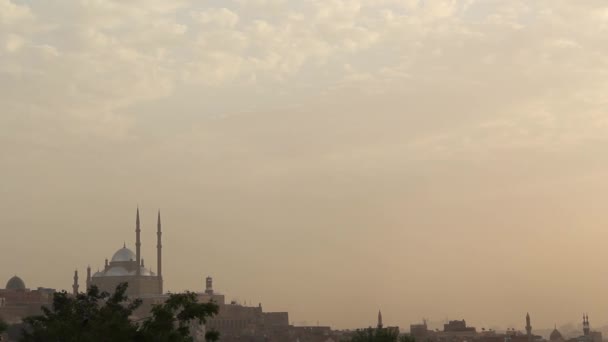 Мечеть Мухаммеда Али Самом Сердце Цитадели Каире Египет — стоковое видео