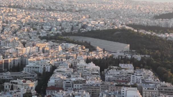 Krásný Výhled Aténskou Krajinu Řecko — Stock video
