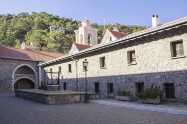Sedir Vadisi doğa rezerv Kıbrıs'ta Trooditissa manastırda güzel görünümü