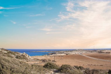 Sedir Vadisi doğa rezerv Kıbrıs'ta Trooditissa manastırda güzel görünümü