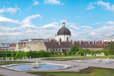 Avusturya, Viyana 'daki Belvedere Sarayı' nın güzel manzarası
