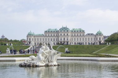 Avusturya, Viyana 'daki Belvedere Sarayı' nın güzel manzarası