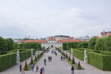 Avusturya, Viyana 'daki Belvedere Sarayı' nın güzel manzarası