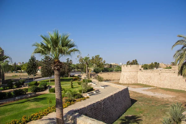 stock image Nice view of the historic buildings in the center of Famagusta, North Cyprus