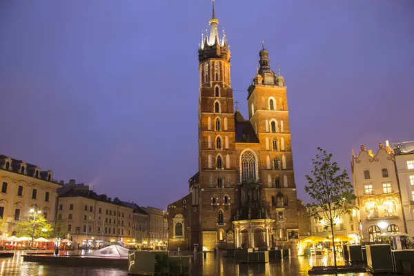 Beautiful View Church Assumption Blessed Virgin Mary Mary Church Krakow — стоковое фото