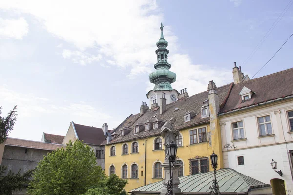 Stock image Beautiful view of the streets and buildings in the old town of Bratislava, Slovakia on a sunny summer day