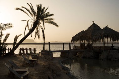 Siwa Oasis, Mısır 'daki Fatnas Adası' nın güzel manzarası