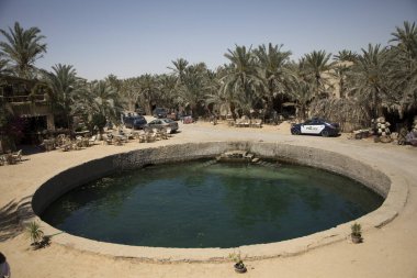 Siwa Oasis, Mısır 'da Kleopatra' nın güzel manzarası