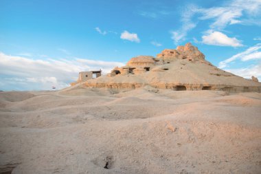 Siwa Oasis, Mısır 'daki Gebel al-Mawta' nın güzel manzarası