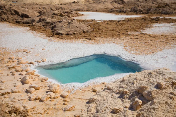 Krásný Výhled Solné Pláně Jezera Siwa Oasis Egypt — Stock fotografie