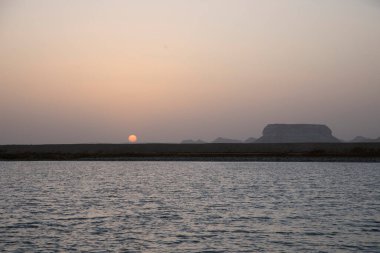 Siwa Oasis, Mısır 'daki Fatnas Adası' nın güzel manzarası
