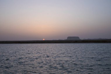 Siwa Oasis, Mısır 'daki Fatnas Adası' nın güzel manzarası