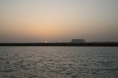 Siwa Oasis, Mısır 'daki Fatnas Adası' nın güzel manzarası