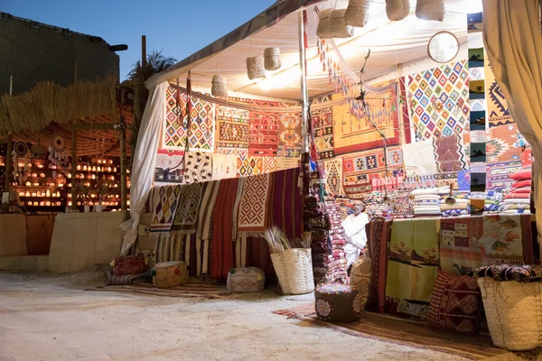 Perdagangan Souvenir Pusat Kota Tua Oasis Siwa Mesir Stok Gambar Bebas Royalti