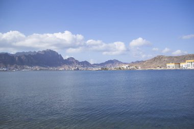 Aden, Yemen şehrin kıyı bölümünün görünümünü
