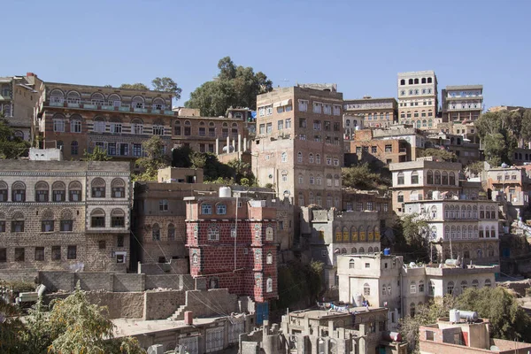 Чудовий Вигляд Типової Архітектури Ємену — стокове фото
