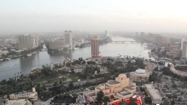 Krásný Výhled Centrum Káhiry Budovu Opery Káhiry Tower Káhiře Egypt — Stock video