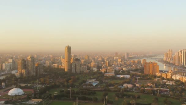 Beautiful View Center Cairo Zamalek Island Cairo Tower Cairo Egypt — Stock Video