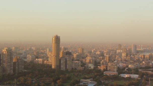 Vacker Utsikt Över Centrum Kairo Och Zamalek Från Kairo Tower — Stockvideo