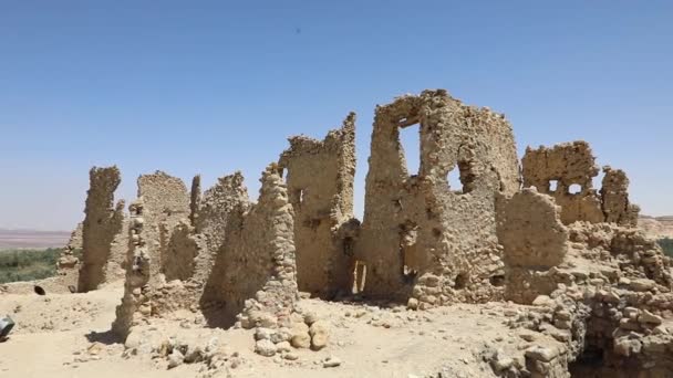 Kaunis Näkymä Oraakkeli Temppeli Siwa Oasis Egypti — kuvapankkivideo
