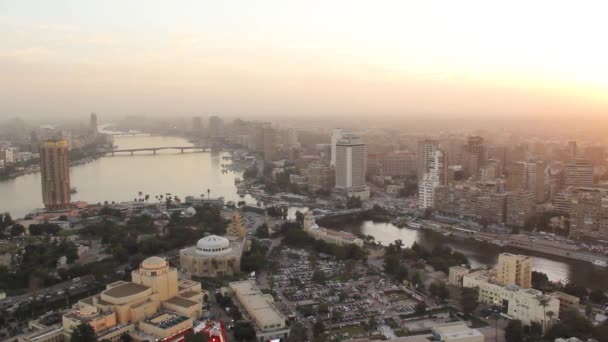 Piękny Widok Centrum Kairu Wieży Kairskiej Kairze Egipt — Wideo stockowe