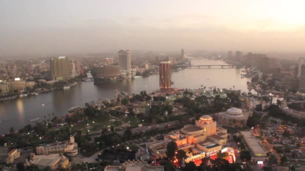 Prachtig Uitzicht Het Centrum Van Caïro Vanaf Cairo Tower Caïro — Stockvideo