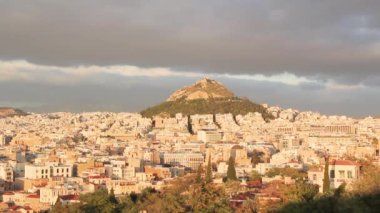 Yunanistan 'ın Atina kentindeki Lycabettus Tepesi' nin güzel manzarası