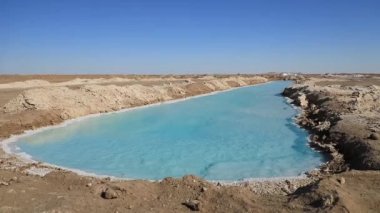 Siwa Oasis, Mısır 'daki Salt Plains ve Lakes' in güzel manzarası