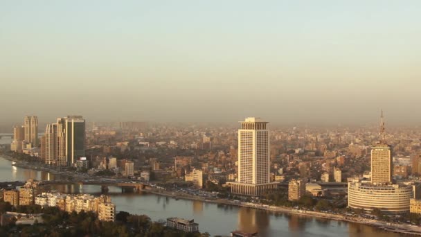 Вид Центр Каира Каирской Башни Каире Египет — стоковое видео
