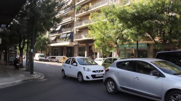 Vida Nas Ruas Cidade Atenas — Vídeo de Stock