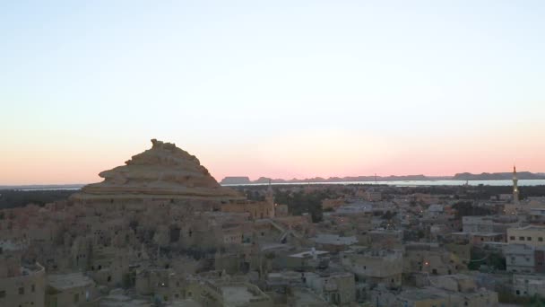 Pemandangan Indah Dari Kota Kuno Oasis Siwa Siwa Mesir — Stok Video