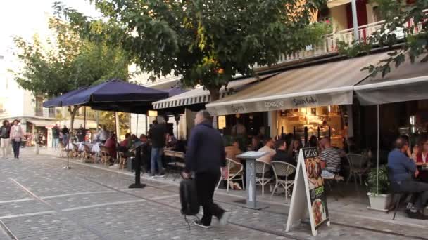Vida Las Calles Atenas — Vídeos de Stock
