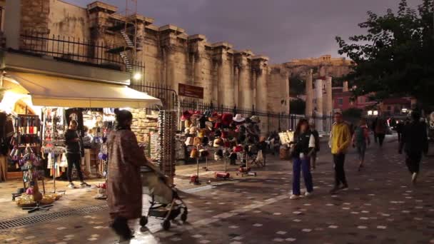 Vida Las Calles Atenas — Vídeos de Stock