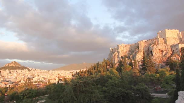 Yunanistan Atina Kentindeki Akropolis Echtheion Manzarası Çok Güzel — Stok video