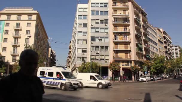 Vita Nelle Strade Della Città Atene — Video Stock