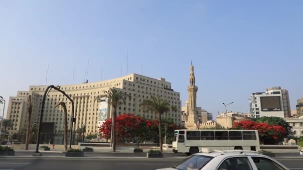 Cairo Egypt Prosince 2021 Pohled Náměstí Tahrír Egyptském Káhiře — Stock video