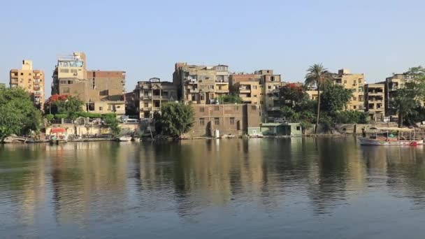 Beautiful View Nile Embankment Cairo Egypt — Stockvideo