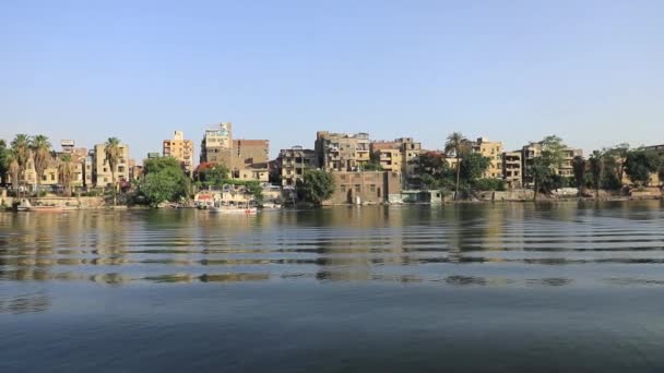 Beautiful View Nile Embankment Cairo Egypt — Stockvideo