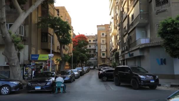 Cairo Egypt Maj 2023 Utsikt Över Livlig Gata Nära Zamalek — Stockvideo