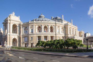 Odesa, Ukrayna 'daki Opera Evi' nin güzel manzarası
