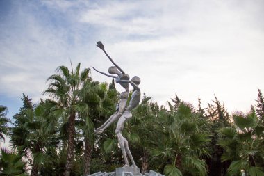 Türkiye 'nin Kemer kentindeki ünlü anıtın güzel manzarası