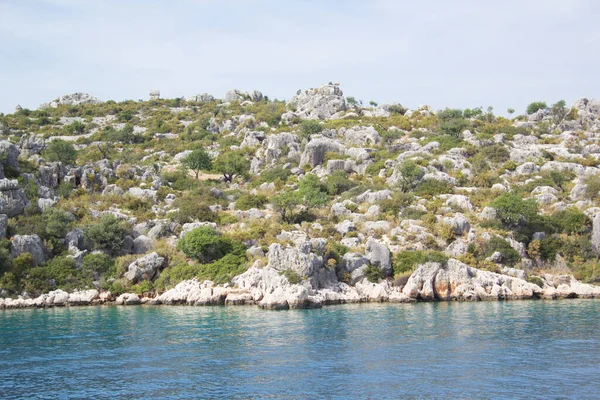 Schöne Aussicht Auf Die Küste Des Ferienortes Kale Türkei — Stockfoto