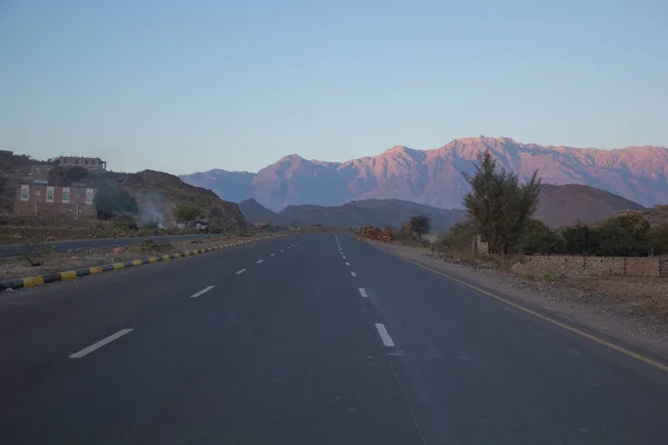 Beautiful View Empty Road Yemen — Stock Photo, Image
