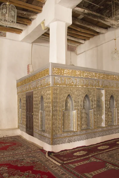 Hermosa Vista Del Interior Mezquita Yemen — Foto de Stock