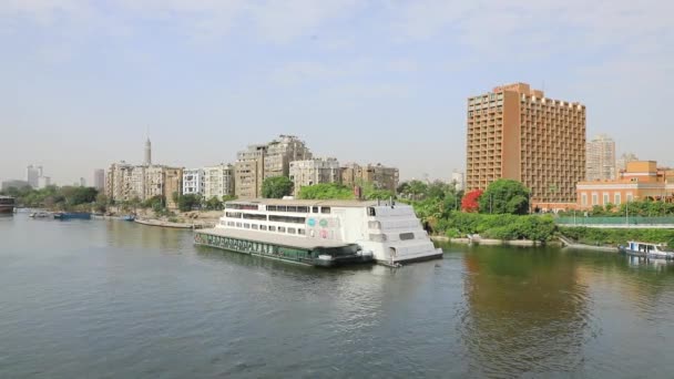 Bela Vista Dos Edifícios Beira Mar Cairo Egito — Vídeo de Stock