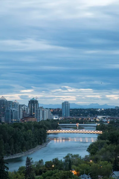 Calgary Kanada Daki Şehir Merkezinin Güzel Manzarası — Stok fotoğraf